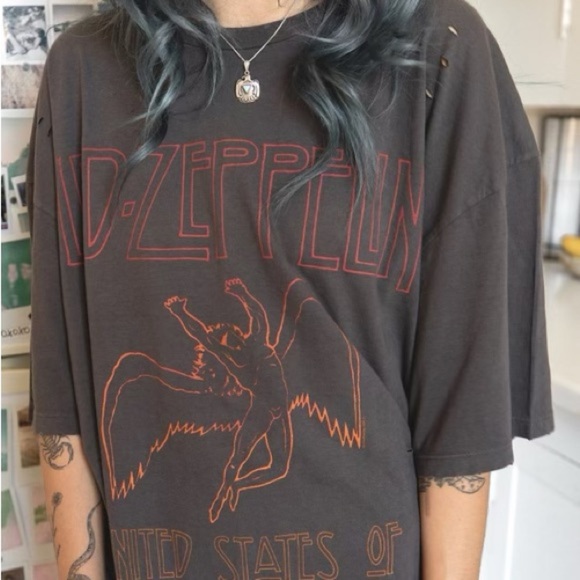 Led Zeppelin destroyed tee shirt dress - Picture 4 of 5
